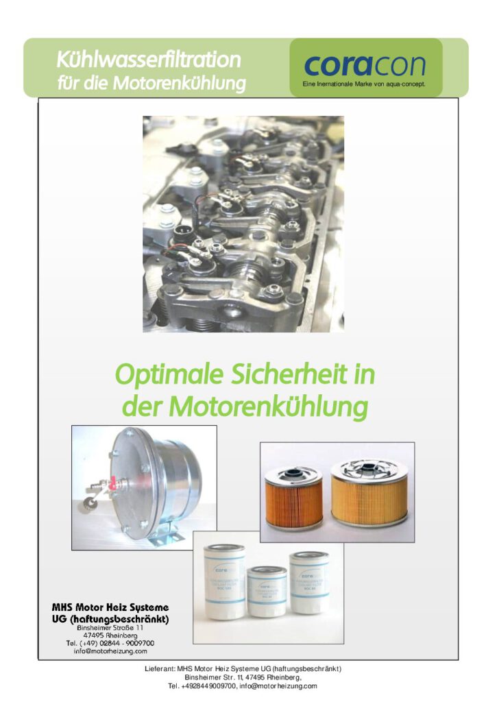CORACON Motorkühlwasser Filtersystem – Datenblatt (PDF)